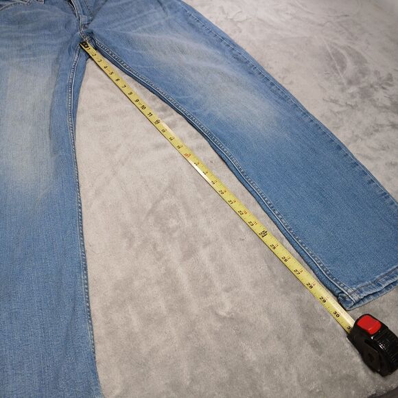Levis 514 Jeans Mens 34x32 Blue Classic Straight Fit Faded Stretch Denim Sultan - Picture 12 of 14